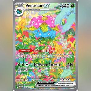 Pokemon Scarlet Violet 151 VENUSAUR EX Special Illustration 198/165 Holo MINT-NM